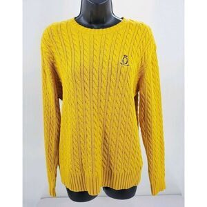 LRL Lauren Ralph Lauren Cable Knit Yellow Sweater